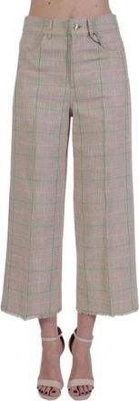 Marella Dames, Broeken, Beige, Maat: XS Leer