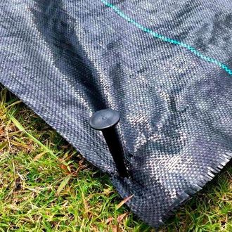 OEM 100 Estacas De Jard&iacute;n Con Barba - Clavos De Jard&iacute;n De Pl&aacute;stico, Anclajes Al Suelo Para Protecci&oacute;n Contra Malas Hierbas Y Polvo