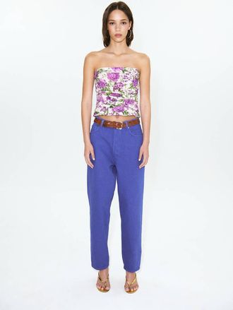 Mango Jeans Mom-fit a vita alta blu - Donna - 36 - MANGO