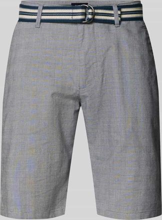 Christian Berg Bermudas mit franz&ouml;sischen Eingrifftaschen und G&uuml;rtel in Blau, Gr&ouml;&szlig;e 52