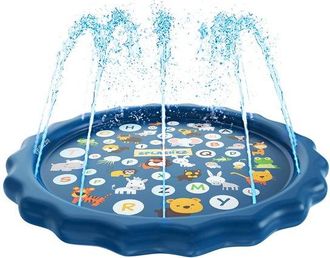 No Brand Alfombra De Juegos Acu&aacute;ticos Hinchable De 170 Cm Con Rociador - Para Ni&ntilde;os Y Perros - Alfombra De Agua Extragruesa Para Verano - Juguetes De Exterior 