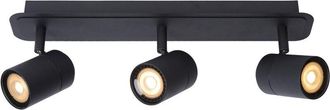 Lucide Lucide LENNERT - Ceiling Spotlight Bar Bathroom - LED Dim. - GU10 - 3x5W 3000K - IP44 - Black