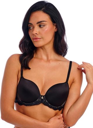 Wacoal Womens 853384 Vivid Attraction Underwired Contour Bra - Black Elastane - Size 40D