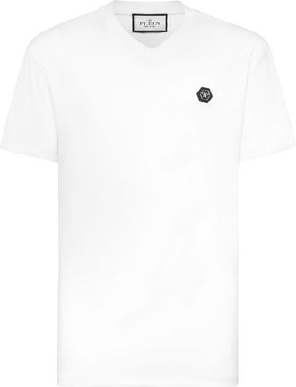 Philipp Plein Basic V-Neck T-Shirt Hexagon