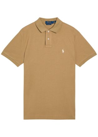 Polo Ralph Lauren Logo Cotton Polo Shirt - Tan - XL
