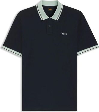HUGO BOSS Tops, Heren, Blauw, S, Orange Polo