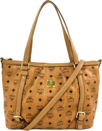 MCM Mcm Brown Leather Tote Bag (Pre-Owned)