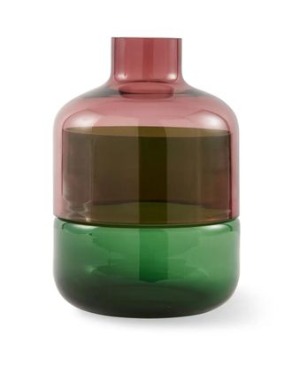 Pols Potten Gestapelde glazen vaas - Groen