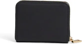 Love Moschino Logo-Embroidered Polyurethane Wallet - Black