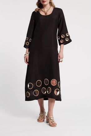 Frances Valentine Faye Cut Out Maxi Dress in Black/taupe at Nordstrom, Size Small