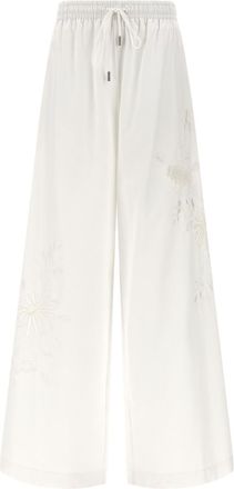 Ermanno Scervino White Lace insert pants