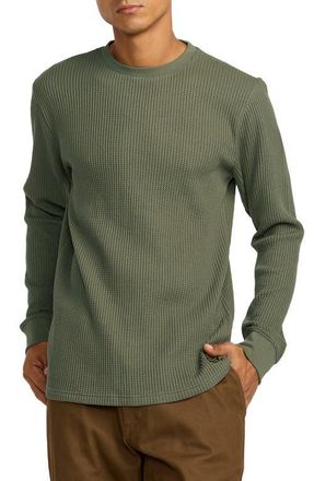 Rvca Day Shift Thermal Long Sleeve T-Shirt in Olive at Nordstrom, Size Xx-Large