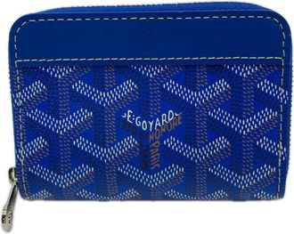 Goyard Blue Multi-Color Coated Canvas Leather Wallet (Bi-Fold) (Pre-Owned)