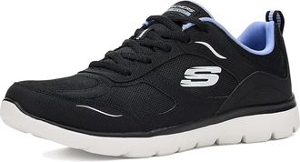 Skechers Summits Womens Shoes Black/Blue : 6.5 B - Medium, Synthetic