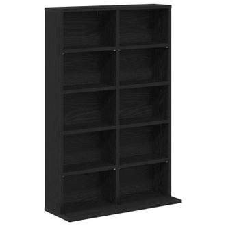 vidaXL Cabinet Para Cds Roble Negro 65 X 23,5 X 97,5 Cm Vidaxl