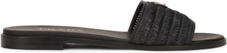 Prada Slider Sandaal - Dames - Sandalen - Zwart - 36 EU - Leer - Schoenen