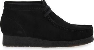 Clarks Wallabee Boot - Dames - Veterlaarzen - Zwart - 38 EU - Leer - Schoenen