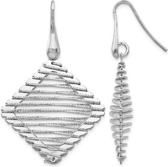 Diamond2Deal Sterling Silver Shepherd Drop Dangle Earrings