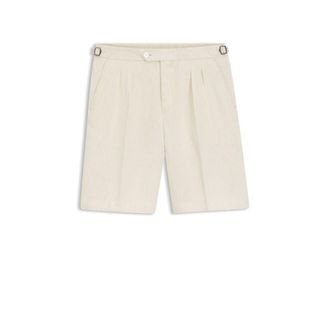BOSS Tapered-fit shorts in linen twill