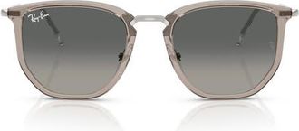 Ray-Ban 53mm Gradient Irregular Sunglasses in Transparent Grey at Nordstrom
