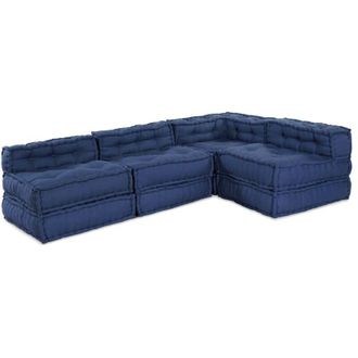 vidaXL Almohada 4 Pcs Azul 70 X 70 X 54 Cm Poli&eacute;ster Vidaxl