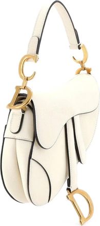 Dior Saddle Handbag Leather Mini shoulder bag - Bianco