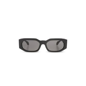 Versace Sunglasses, male, Black, Size: 55 MM Signature Rectangular Sunglasses