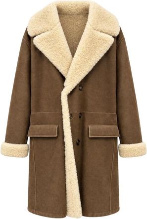 Dolce & Gabbana Lamsvacht Jas - Heren - Mantel - Bruin - 2XL - Leer - Jassen