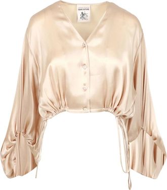 Semicouture Shirts - Dames - Blouses - Beige - L - Overhemden