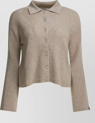 Max Mara cashmere cardigan collared neck long sleeves