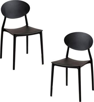 Regalos Miguel Packs Sillas Jard&iacute;n - Pack 2 Sillas But&aacute;n - Negro