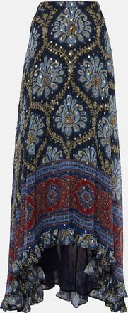Etro Paisley silk jacquard maxi skirt