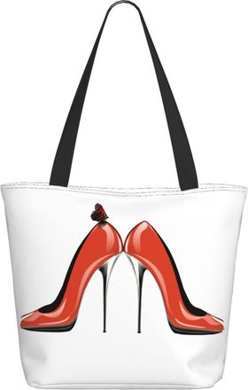 AOOEDM Red High Heeled Shoes Butterfly Ladies Shopping Bag 13x11x7in.The Perfect ValentineS Day Gift.It Is The Best ValentineS Day Gift For Mom, Daughter, Wi