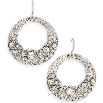 Karine Sultan Textured Open Ring Drop Earrings in Silver at Nordstrom Rack