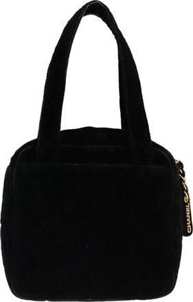 Chanel Matelassé Black Suede Handbag (Pre-Owned)