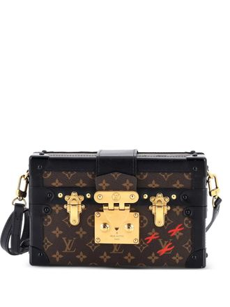 Louis Vuitton Petite Malle Handbag Monogram Canvas clutch bag - Marrone