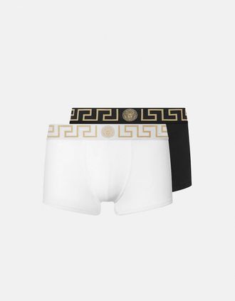 Versace Mens BI-PACK JERSEY TRUNKS - Black - Size: 5