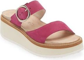 Naot Halvah Platform Wedge Sandal in Pink Plum Nubuck at Nordstrom Rack, Size 11Us / 42Eu