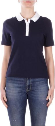 Fay Tops, Dames, Blauw, L, Polo Shirt