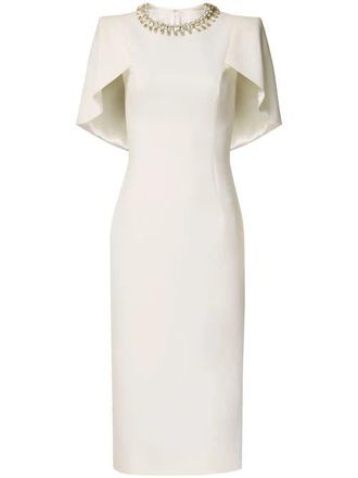Jenny Packham Thalia Midi Dress in Vanilla at Nordstrom, Size 16 Uk