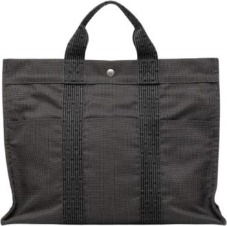 Herm&egrave;s Pre-owned Herline Tote MM - Dames - Vintage Shopper - Grijs - ONE Size - Vintage
