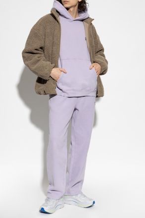 American Vintage Fleece Sweatshirt With Stand-up Collar, Mens, Beige