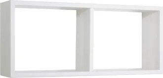 OEM Estante Rectangular De Pared 2 Compartimentos Mod. Morgana Roble Blanqueado