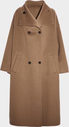 Malo Double-Breasted Cashmere Straight Fit Overcoat