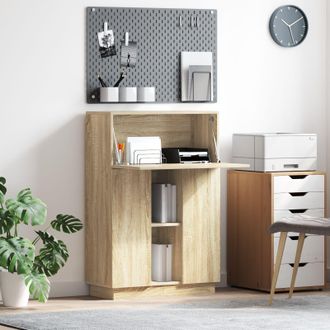 Berkfield Home Sonoma Oak Computer Desk Sonoma oak Particle board Medium in Brown