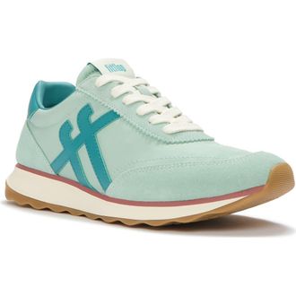 FitFlop Retro-Q FF Fabric Suede Sneakers in Mint Whisper/teal at Nordstrom, Size 8.5