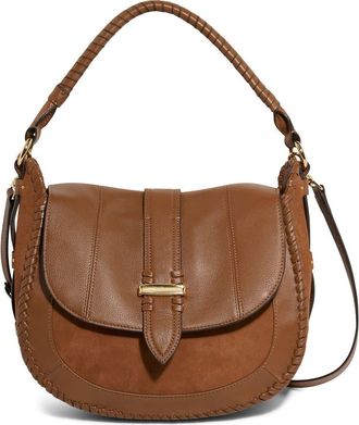 Aim&eacute;e Willow Convertible Leather Shoulder Bag in Chestnut at Nordstrom