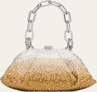 Judith Leiber Gemma Pleated Ombr&eacute; Crystal Top-Handle Bag