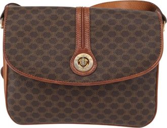 Celine Vintage Macadam Canvas Brown Canvas Backpack Bag (Pre-Owned)