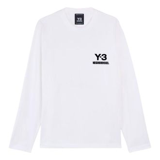 adidas Y-3 NBHD Logo LS T-shirt Core White JX7455